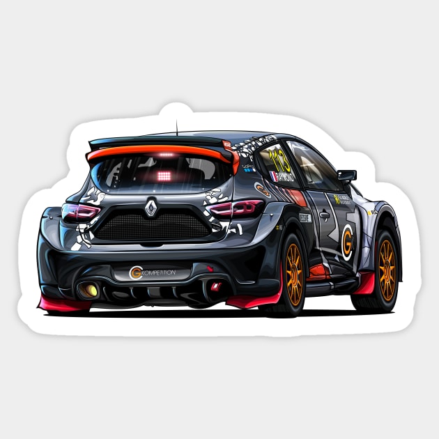 Renault Clio RX Super Car Sticker by Mario Ramos Rally Art